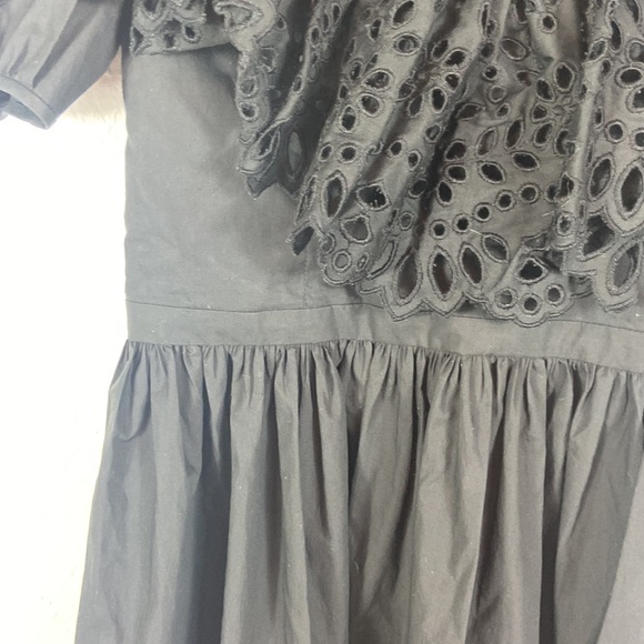 Nwot Michael Kors Collection eyelet ruffle black dress 6 - Picture 4 of 9